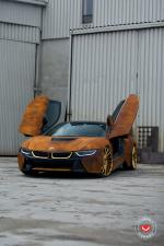 BMW i8 Austin Mahone Rusted by MetroWrapz on Vossen Wheels (VPS-305T) 2016 года